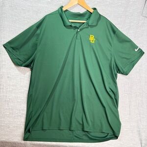 Baylor University Men’s Green Nike Dri-fit polo shirt